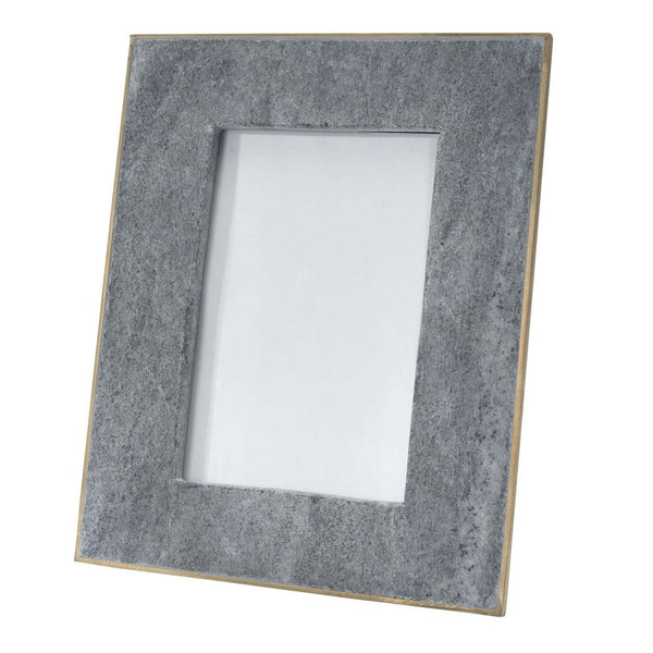 Black Marble Picture Frame with Brass Trim