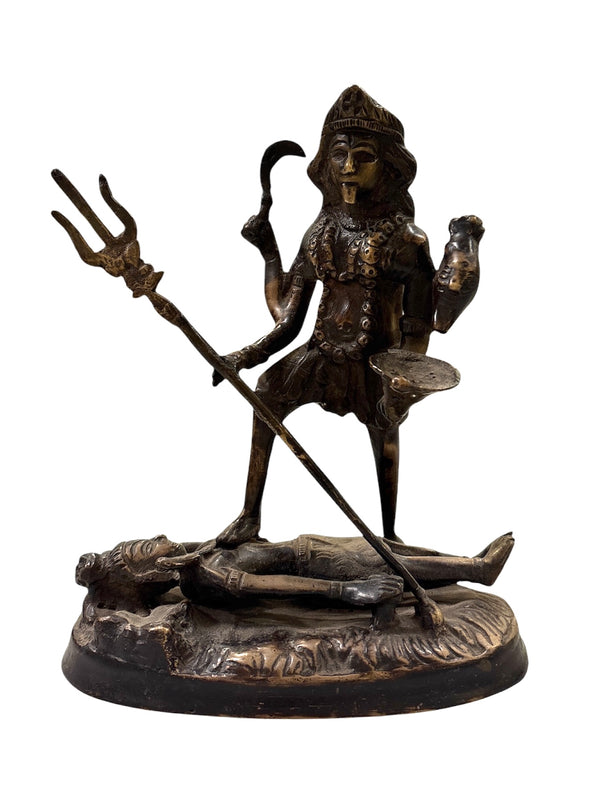 Bronze Warrior Scene, Antique