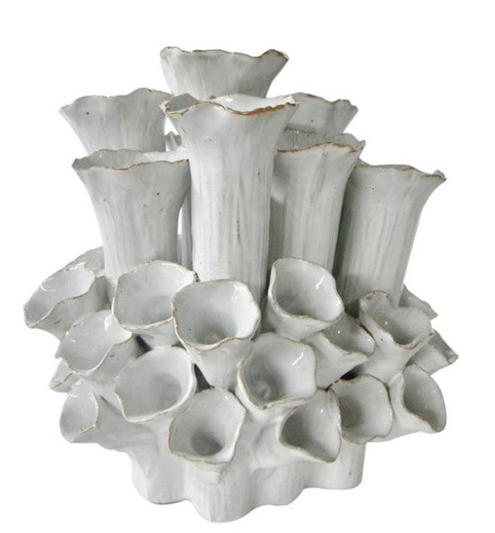 Sea Flowers Coral Ceramic Vase