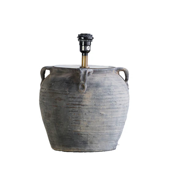 Vintage Clay Pot Lamp