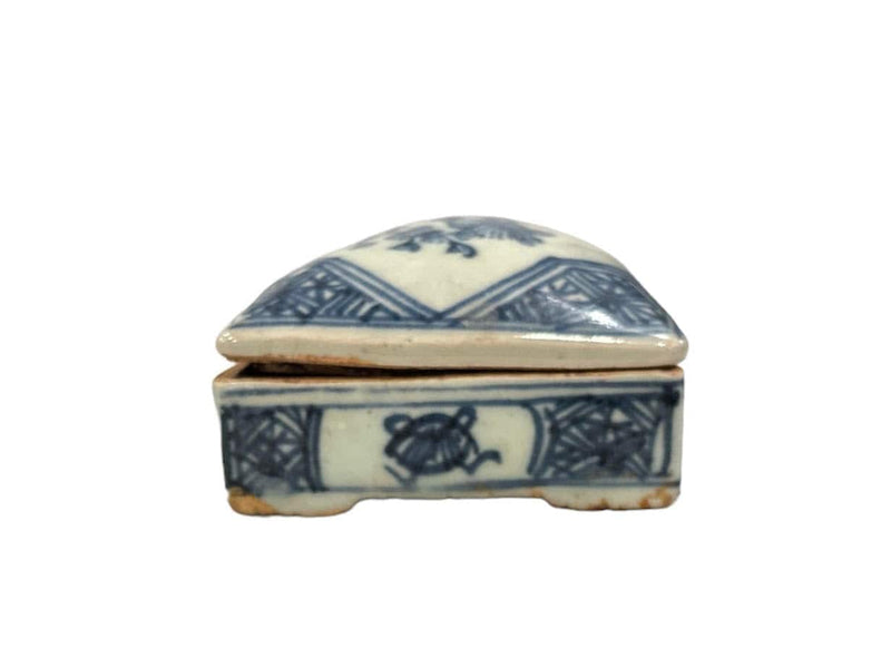 Asian Blue and White Covered Boxes, Vintage - Anecdote