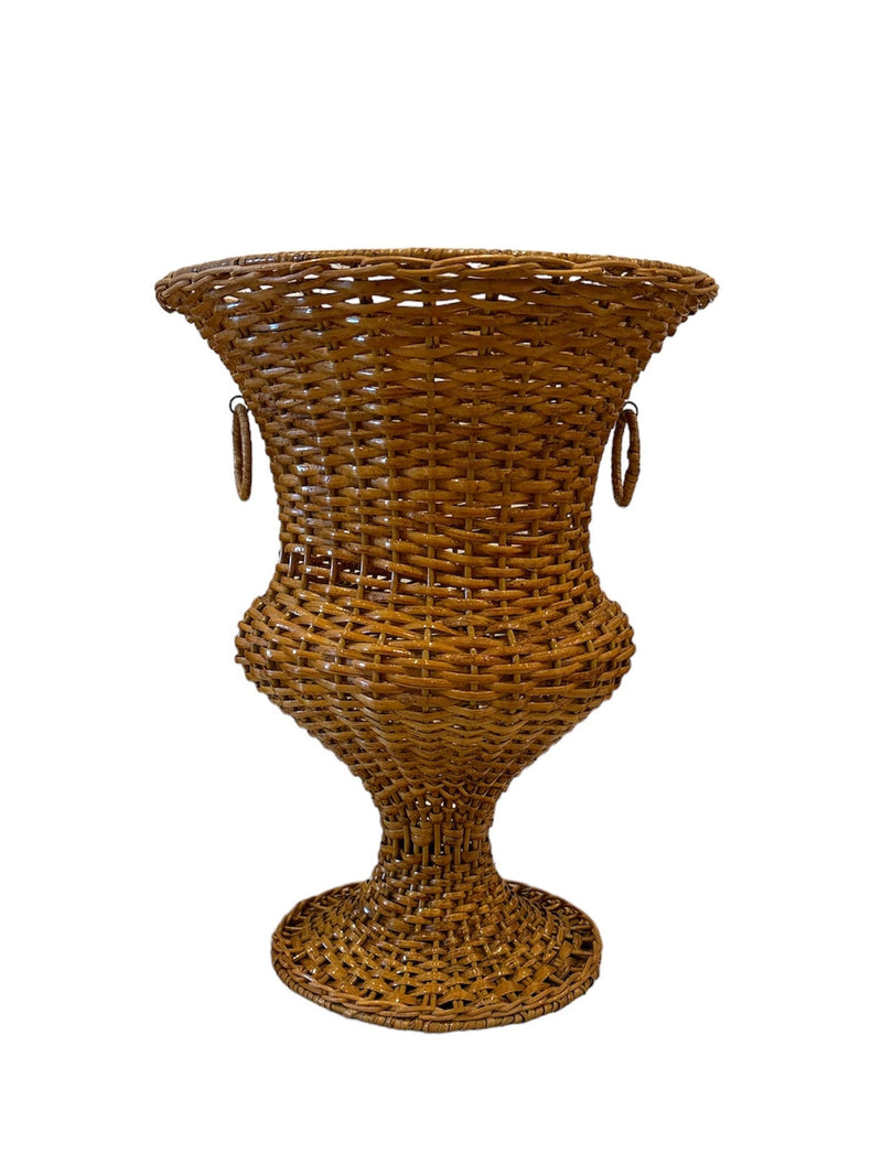 Astor Wicker Urn and Pedestal - Round - Anecdote