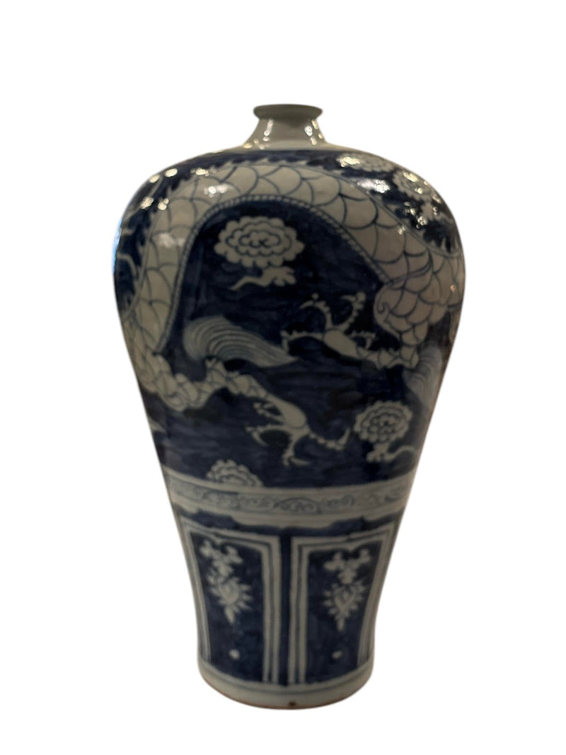 Blue and White Mei Ping Dragon Vase - Anecdote