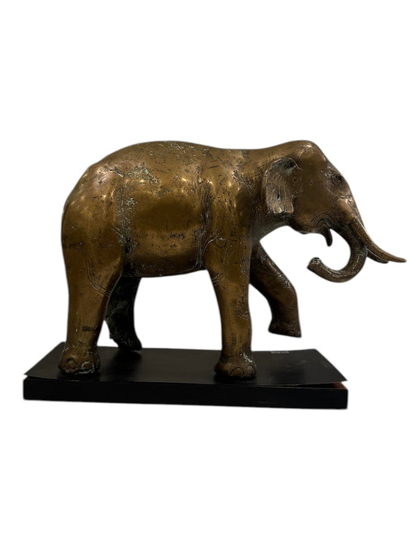 Burmese Bronze Elephant Statue, Vintage - Anecdote