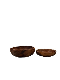 Carved Wooden Flower Shaped Bowls - Anecdote