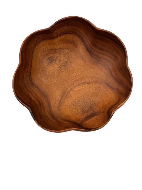 Carved Wooden Flower Shaped Bowls - Anecdote