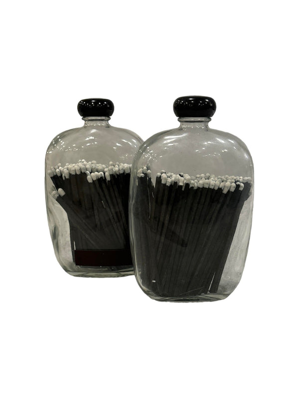 Glass Decanter with Black Matches - Anecdote