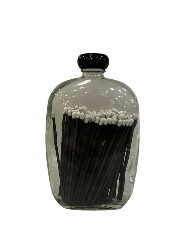 Glass Decanter with Black Matches - Anecdote