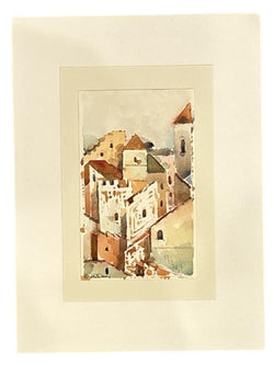 Italian Watercolor on Paper - Anecdote