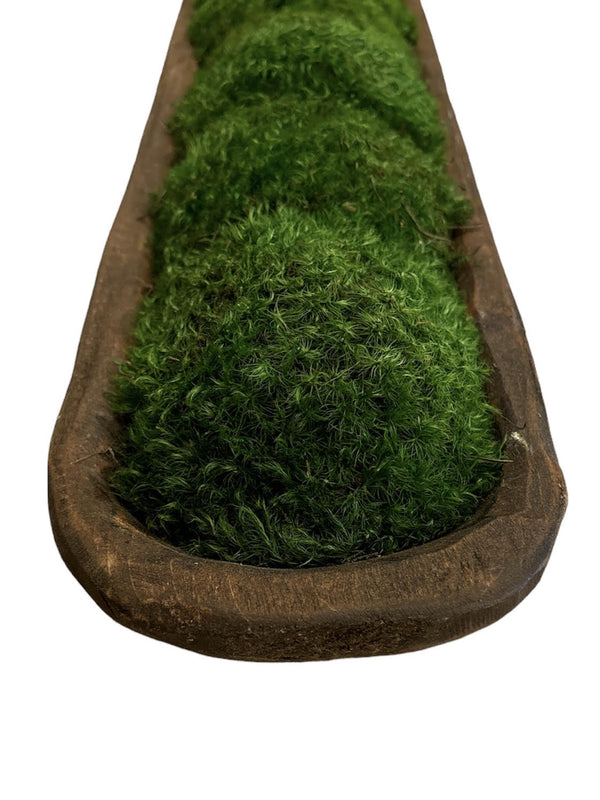 Long Slender Dough Bowl with Moss - Anecdote