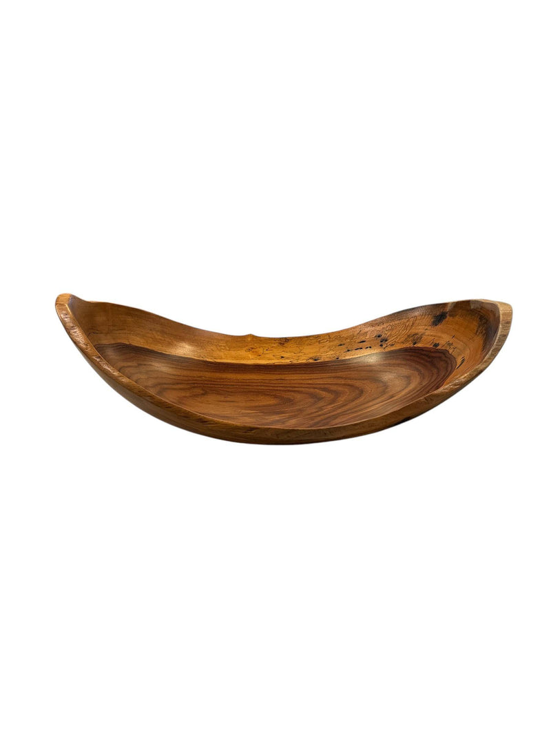 Oval Carved Wooden Bowl - Anecdote