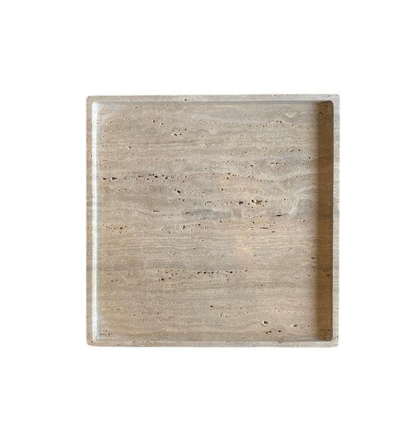 Square Travertine Tray - Anecdote