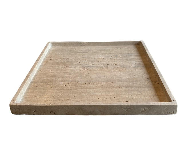 Square Travertine Tray - Anecdote