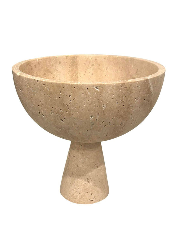 Travertine Pedestal Bowl - Anecdote