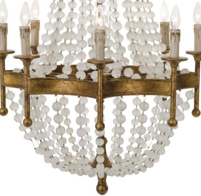 Frosted Crystal Bead Chandelier