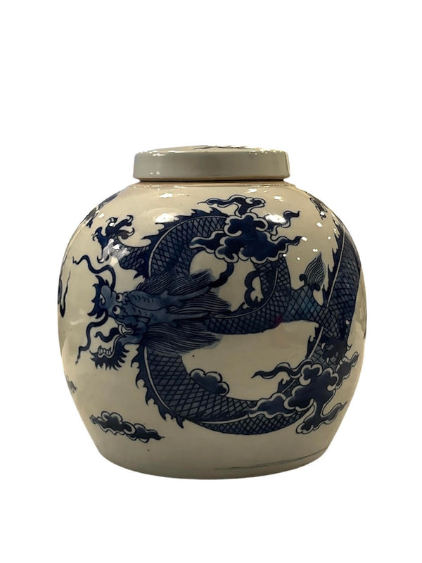 Blue & White Storage Dragon Jar