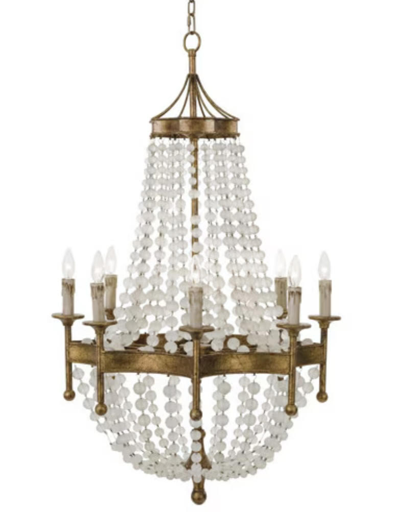 Frosted Crystal Bead Chandelier