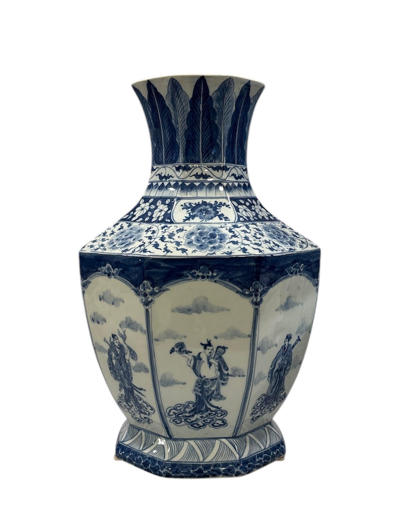 Chinese Blue and White Porcelain Baluster Vases