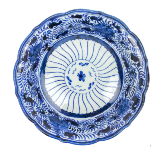 Japanese Blue and White Porcelain Plate