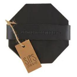 Black Leather Coasters