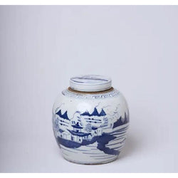 Riverine Lidded Round Storage Jar