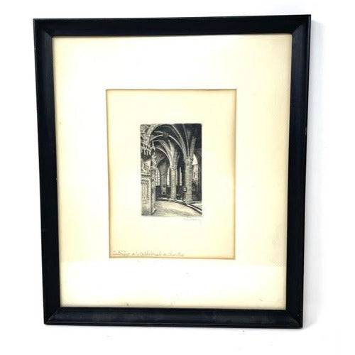 Cathedrale de la Chartres, signed by Darsey - Anecdote