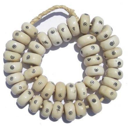 Large Eye Design Bone Beads - Anecdote