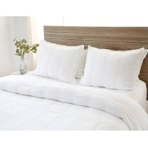 NANTUCKET MATELASSE COLLECTION - WHITE, EURO SHAM-Bedding and Linens-Anecdote