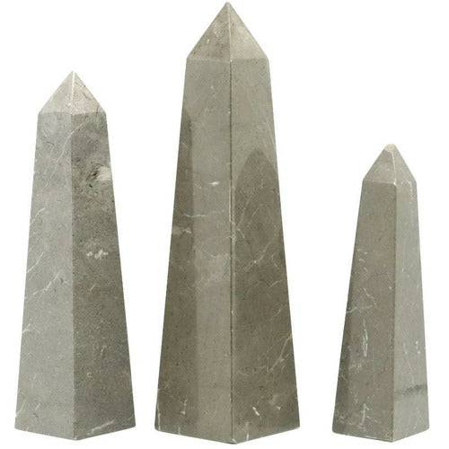 Trio of Polished Marble Obelisks - Anecdote