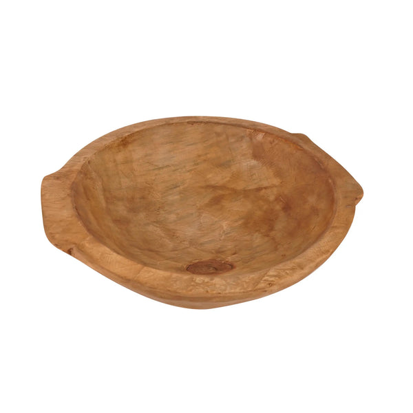 Dough Bowl with Handles - Beige Finish