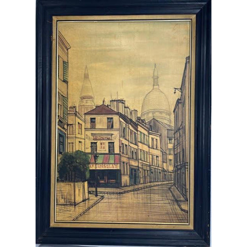 Vintage French Oil Painting by Paul Lambert