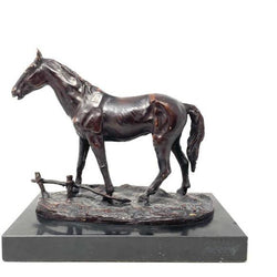 Bronze Horse on Marble Base