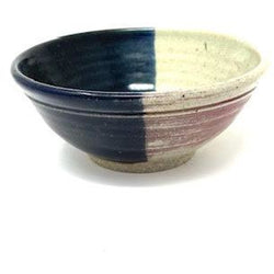 Blue Beige Pottery Bowl