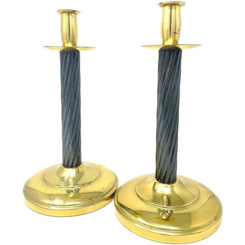 Vintage Italian Brass Candlesticks