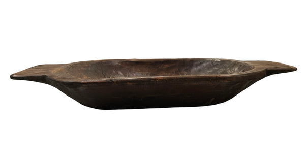 Dough Bowl with Handles - Brown