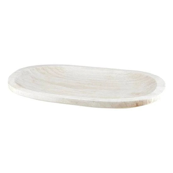 White Washed Wood Plater - Anecdote