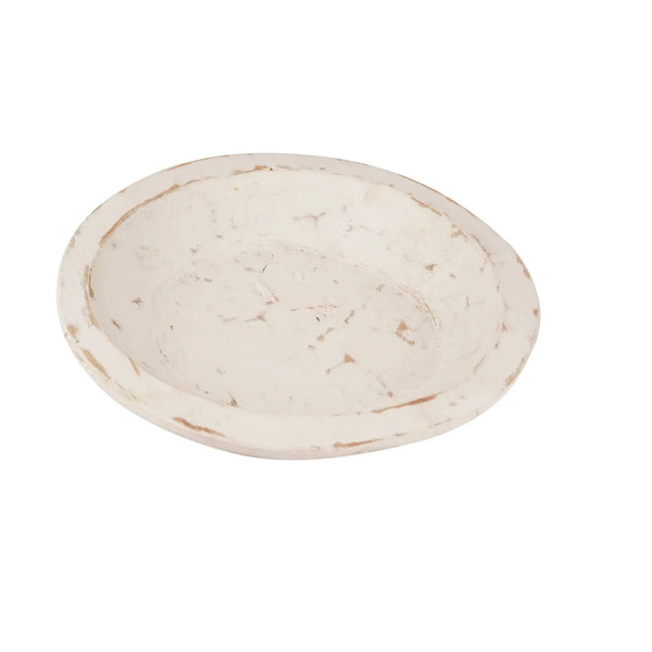 Wooden Dough Bowl - White - Anecdote